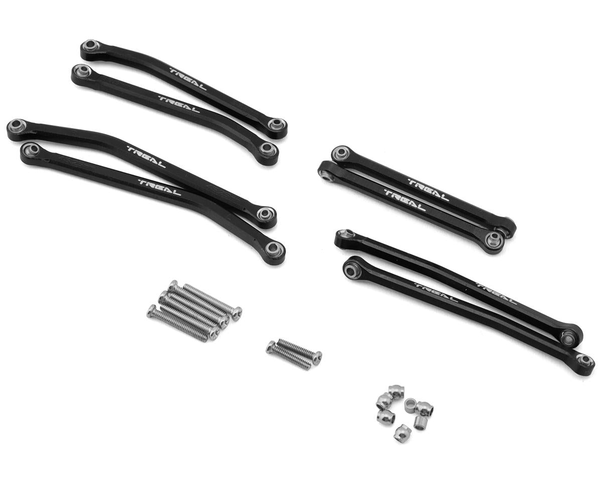 TREAL TSCX30-19 Axial SCX30 Aluminum High Clearance Suspension Links Set (Black)