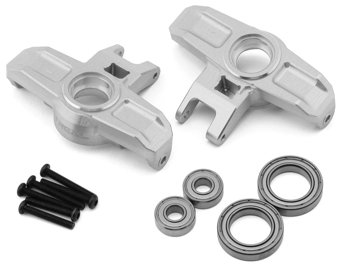 TREAL TLHTUDR-32 Aluminum Front Steering Knuckles for Traxxas® UDR® (Silver) (2)