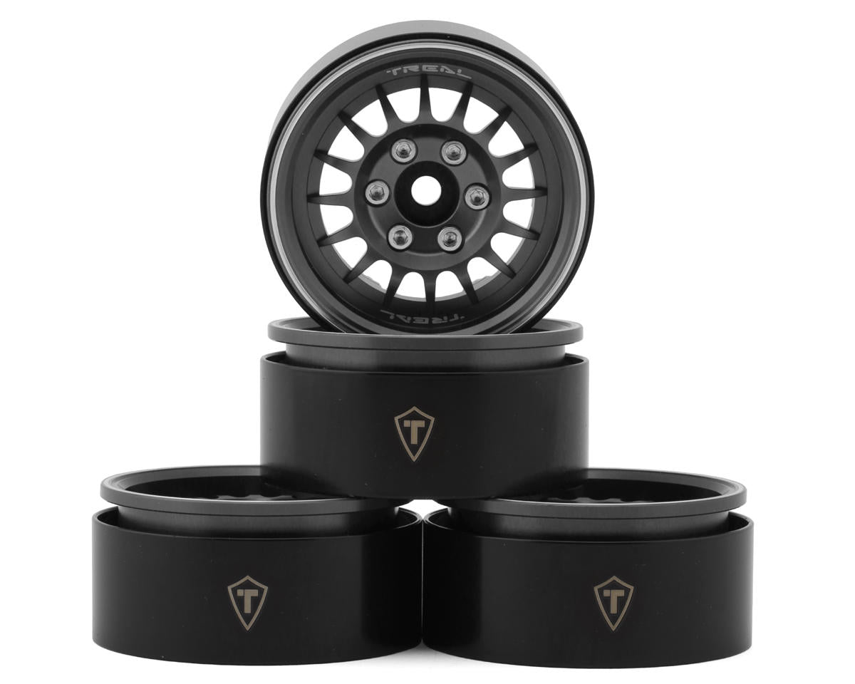 TREAL TLHTWHEEL-160 Treal Hobby Type N 1.9" Multi-Spoke Beadlock Wheels (Grey) (4)
