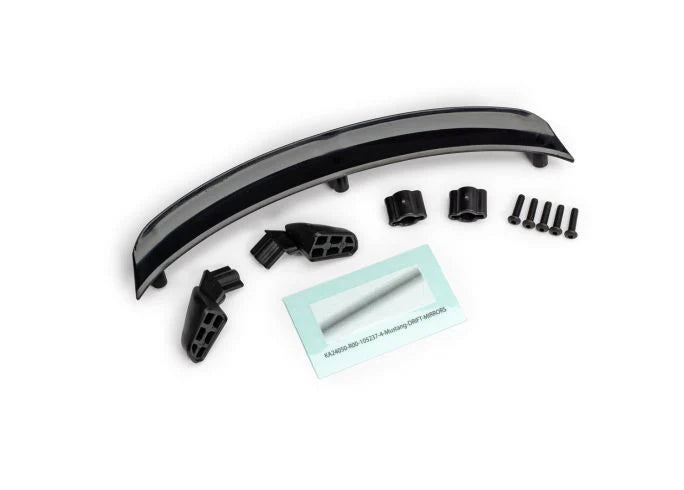 TRAXXAS 10512 Mirrors, side, black (left & right)/ mirror retainers (2)/ spoiler, black/ 2.5x10 BCS (5) (fits #10511 body)