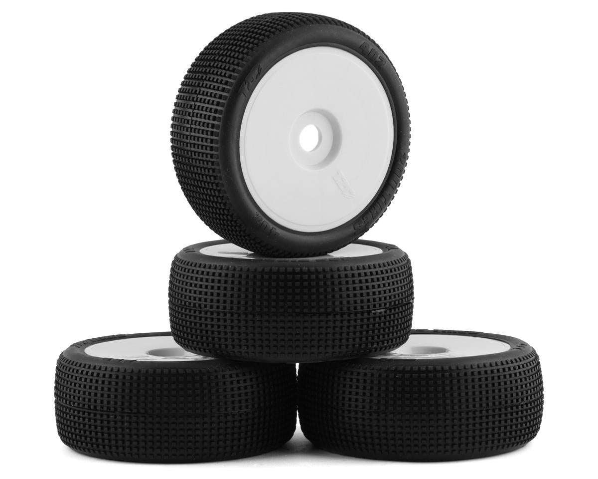 TZO 202 TIRES TZ402US-W-N 1/8 Buggy Non-Glued Tire Set (White) (4) (Ultra Clay)