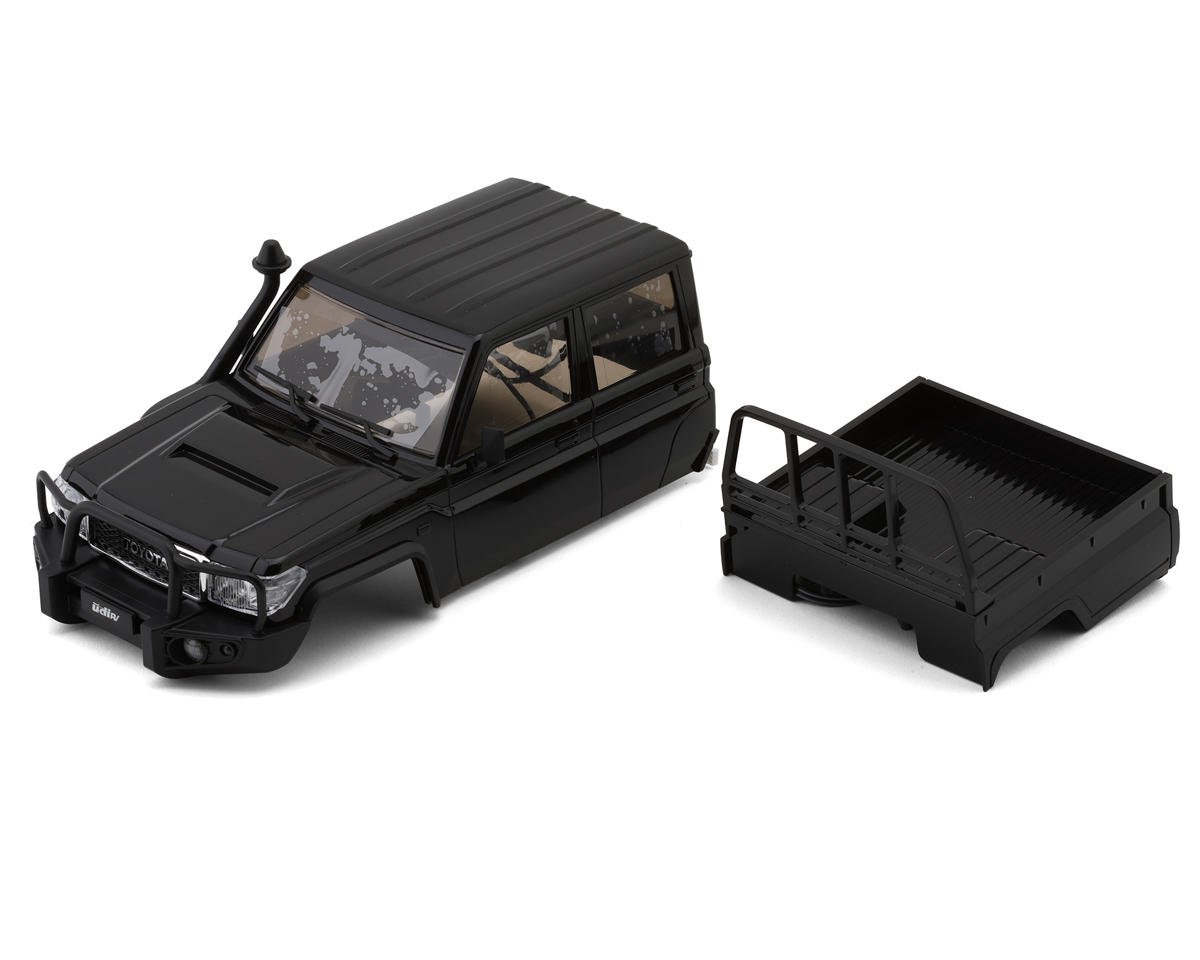 UDI UCX18-P0017A UCX18 Pro Toyota Land Cruiser 1/18 Pre-Painted Rock Crawler Body Set (Black) w/LED Lights