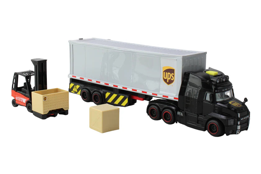 DARON UP7018 UPS Action Truck with Forklift and Cargo Boxes