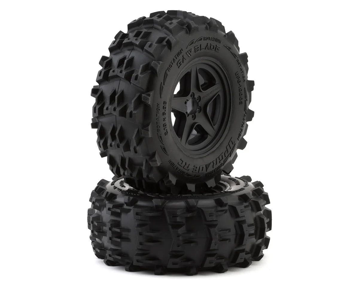 UPGRADE RC UPG-10003 Saw Blade 2.8" Pre-Mounted Off-Road Tires w/5-Star Wheels (2) (17mm/14mm/12mm Hex)