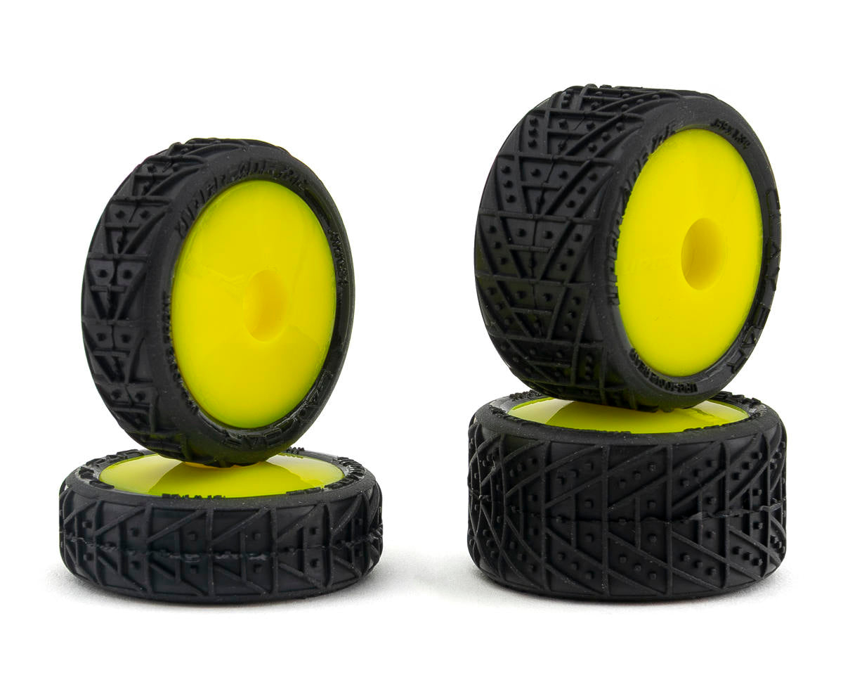 UPGRADE RC UPG-10012-Y Clay Bar Pre-Mounted Front and Rear Clay Tires for Losi® Micro-B™ (Yellow)