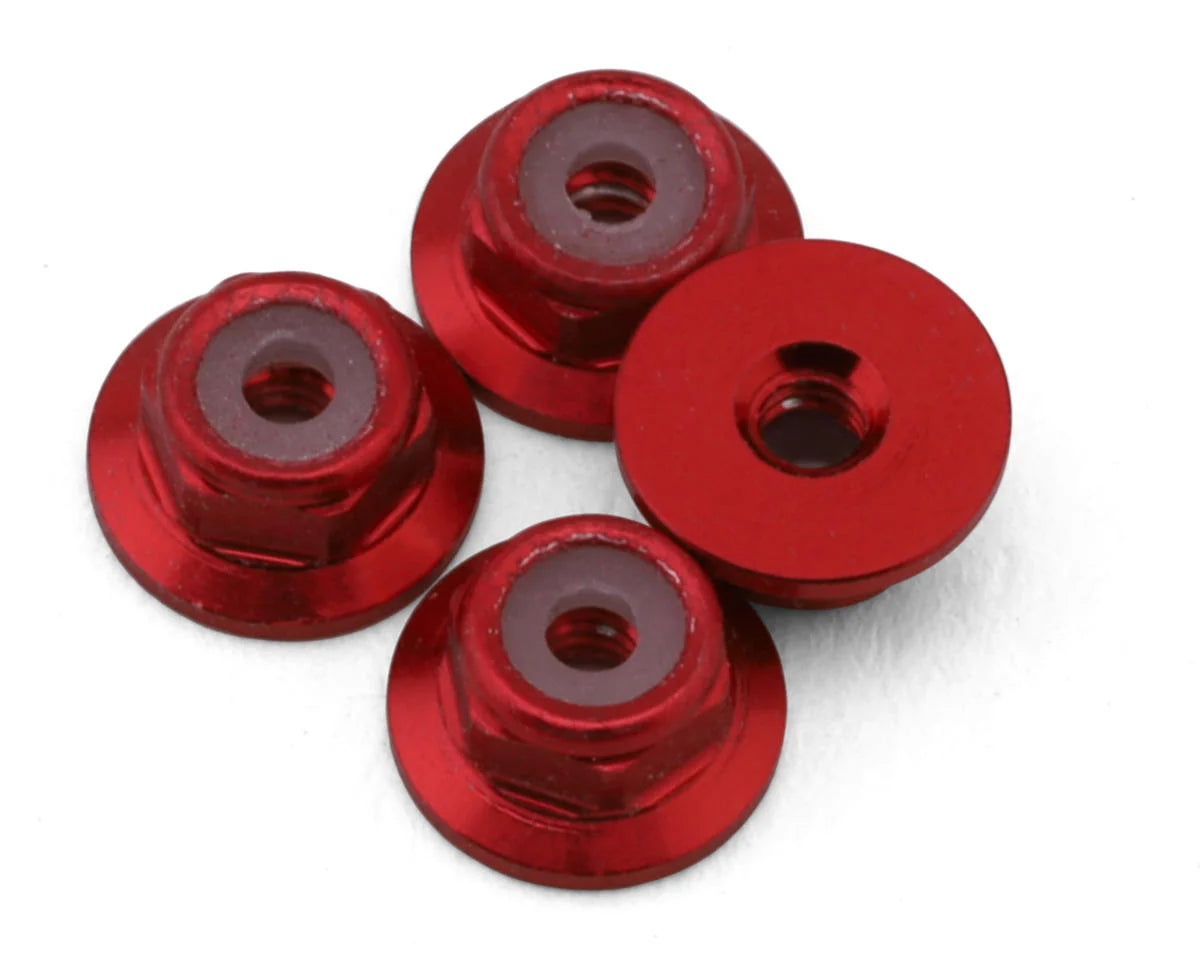 UPGRADE RC UPG-11026 Aluminum 2mm Wheel Lock Nuts for Losi® Micro-B™ & Micro-T™ (Red) (4)