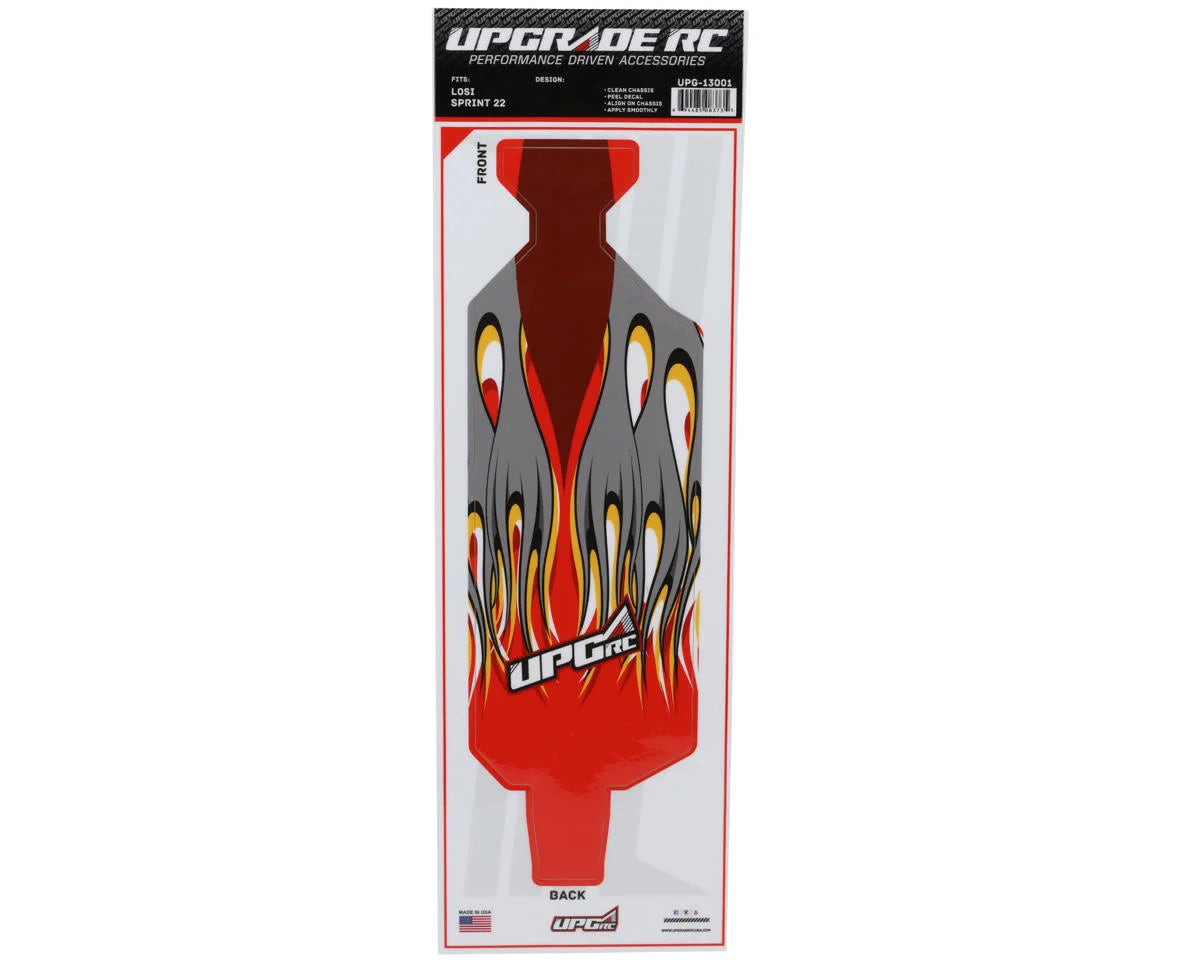 UPGRADE RC UPG-14293 "Flame" Graphic Set for Losi® 22S™ Sprint Car (Red)