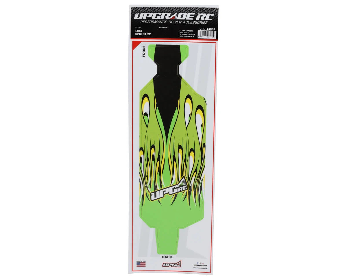 UPGRADE RC UPG-14294 "Flame" Graphic Set for Losi® 22S™ Sprint Car (Green)