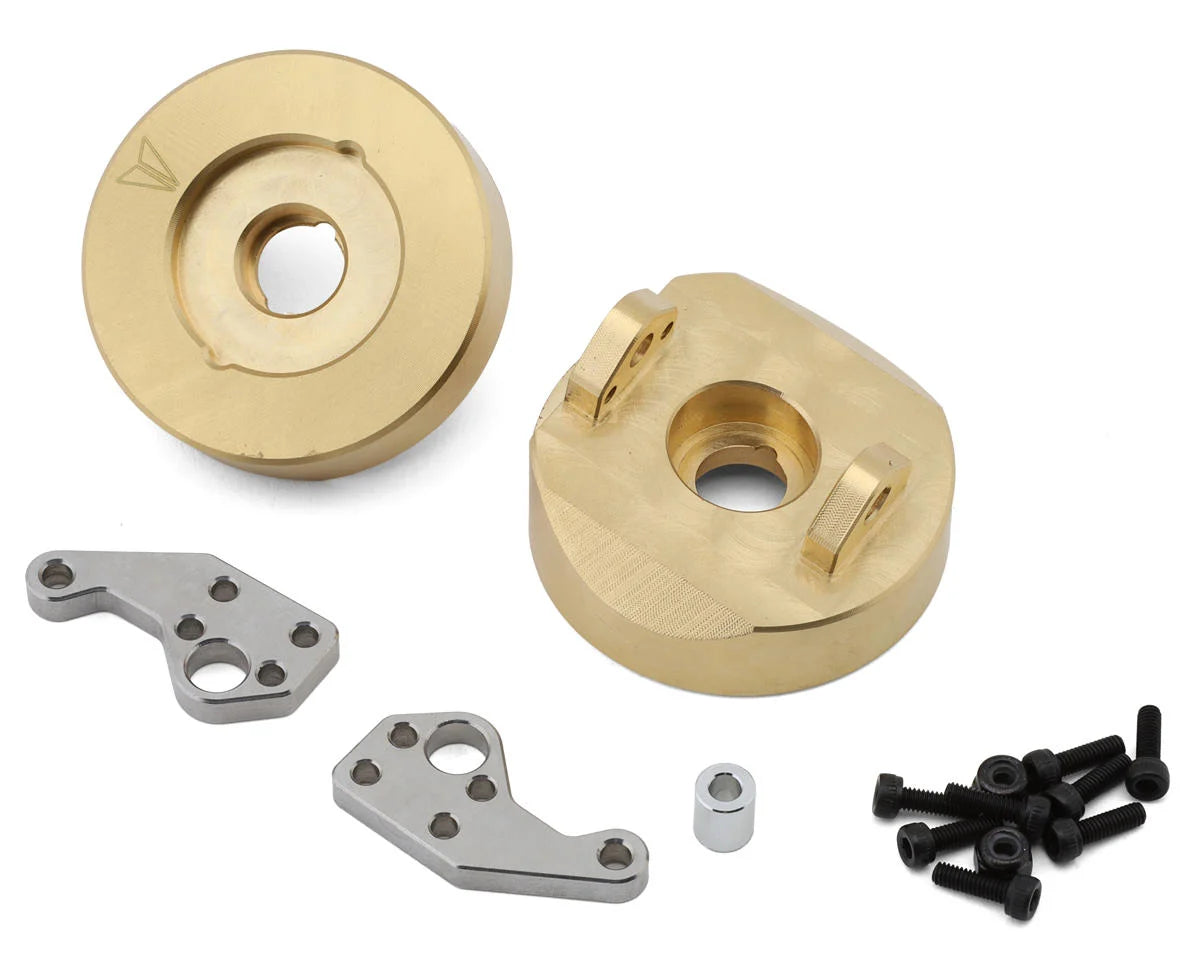 VANQUISH VPS02910 Brass F10 Straight Axle Steering Knuckles (2) (151g ea)
