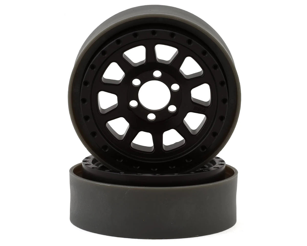 VANQUISH VPS08150 Battle Born Wheels Sierra 2.2 Beadlock Crawler Wheels (Black) (2)