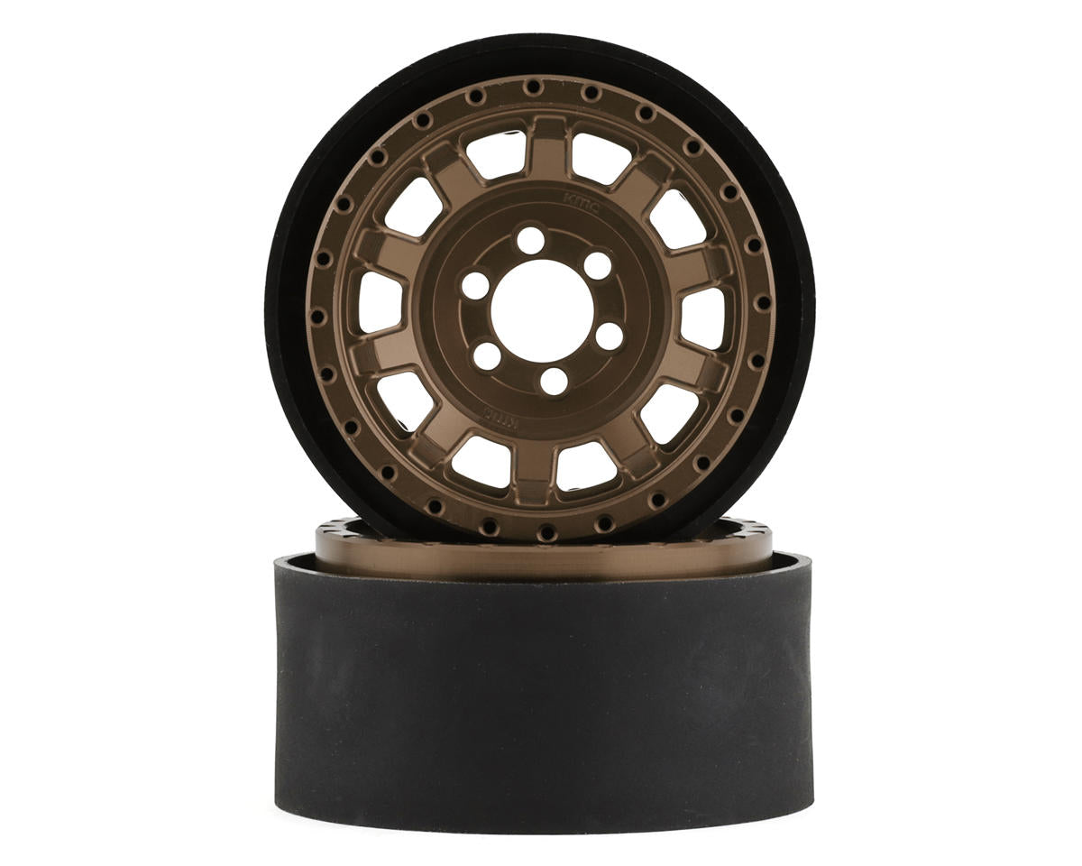 VANQUISH VPS08707 KMC KM236 Tank 2.2" Beadlock Crawler Wheels (Bronze) (2)