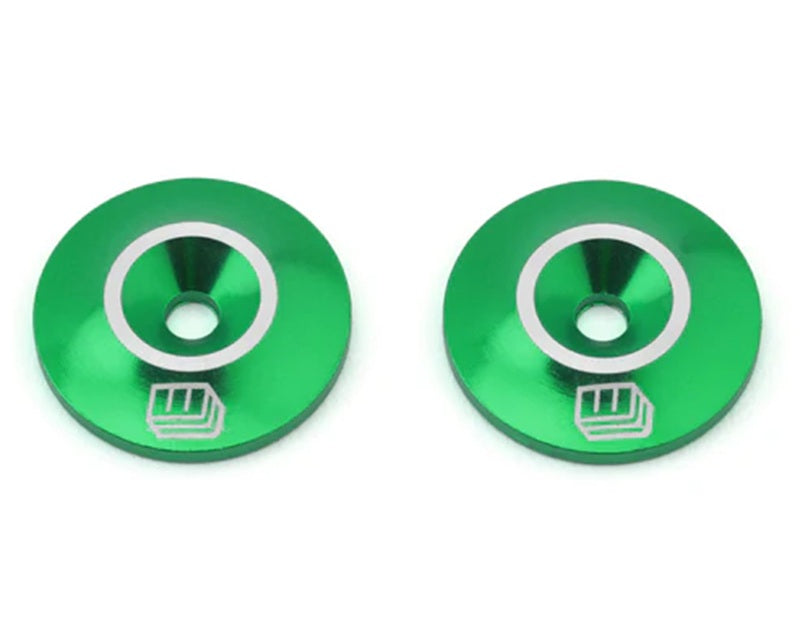 WHITZ RACING WRP-WAS-GRN Wing Washers / Buttons Green (2)