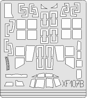EDUARD XF 107 Express Mask Ju-88 A4 for Revell/Monogram Kit 1/48 XF107