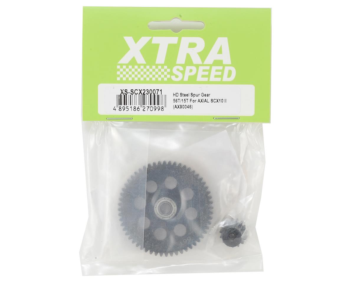 XTRA SPEED XS-SCX230071 SCX10 II HD Steel Spur Gear 56T and Pinion 15T