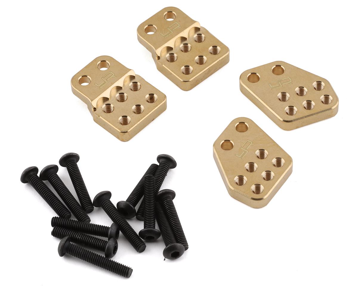YEAH RACING AXCP-007 Axial Capra Brass Shock Mounts w/Hardware (4)