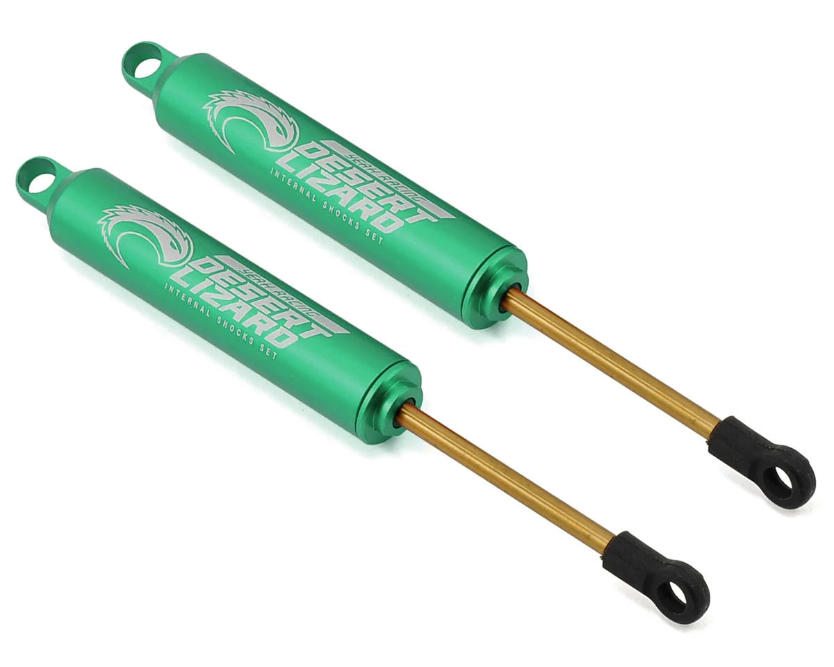 YEAH RACING DDL-120GN Aluminum Desert Lizard Two Stage Internal Spring Shocks (Green) (2) (120mm)