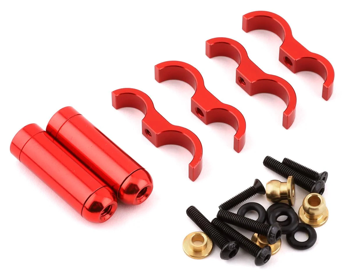 YEAH RACING DDP-110RD Desert Lizard Piggyback Shocks w/Reservoir (Red) (2) (110mm)