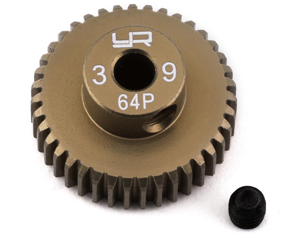 YEAH RACING MG-64039 64P Hard Coated Aluminum Pinion Gear (39T)