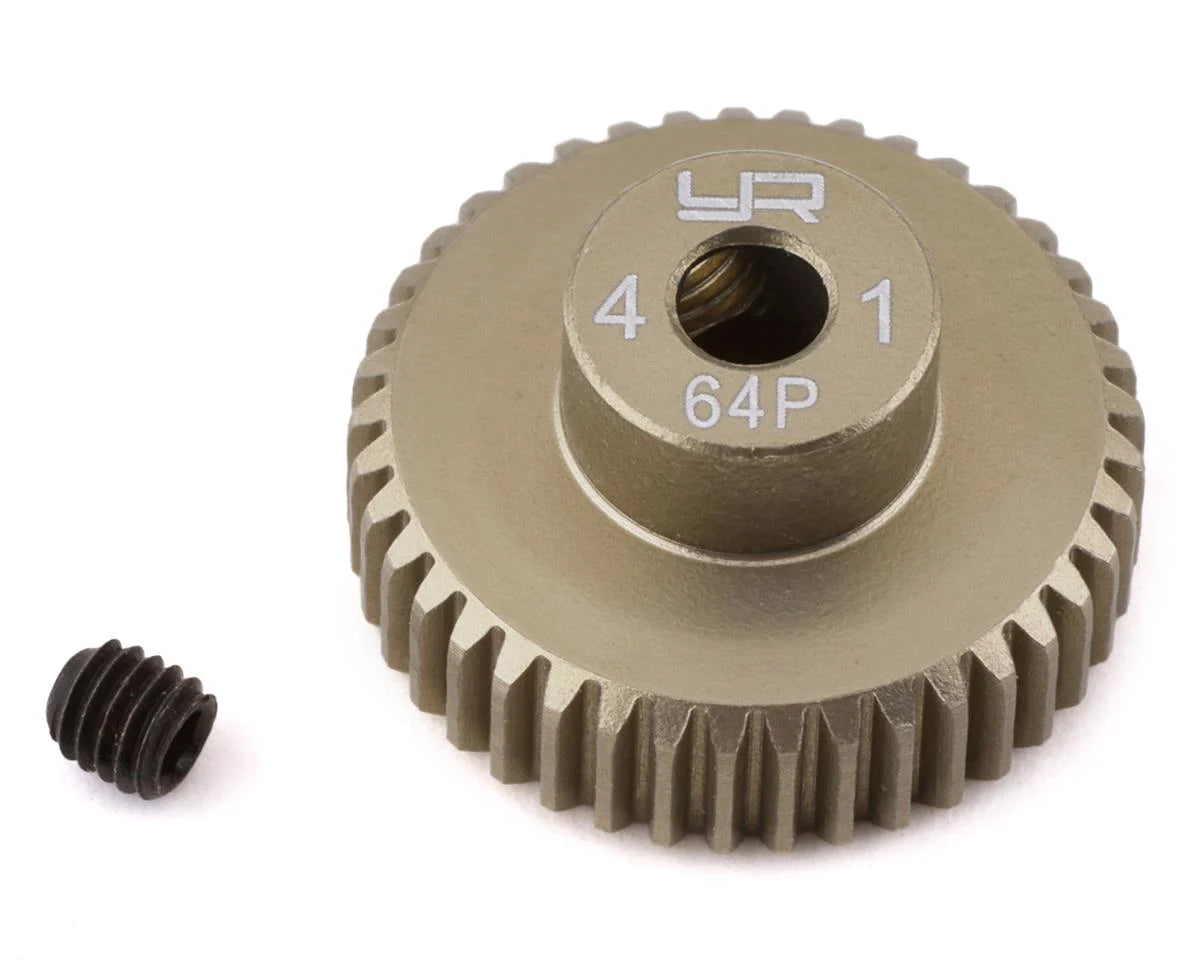 YEAH RACING MG-64041 64P Hard Coated Aluminum Pinion Gear (41T)