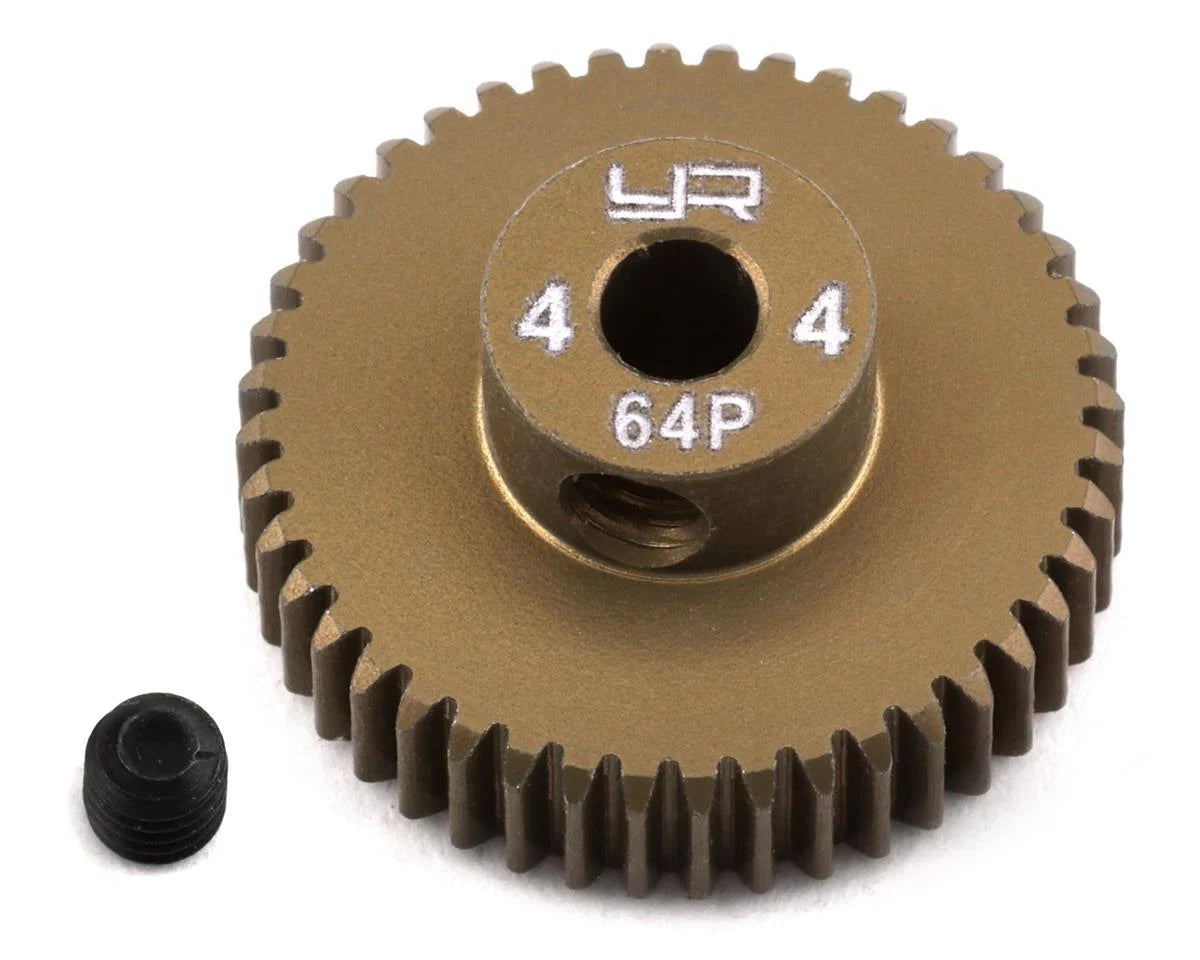 YEAH RACING MG-64044 64P Hard Coated Aluminum Pinion Gear (44T)