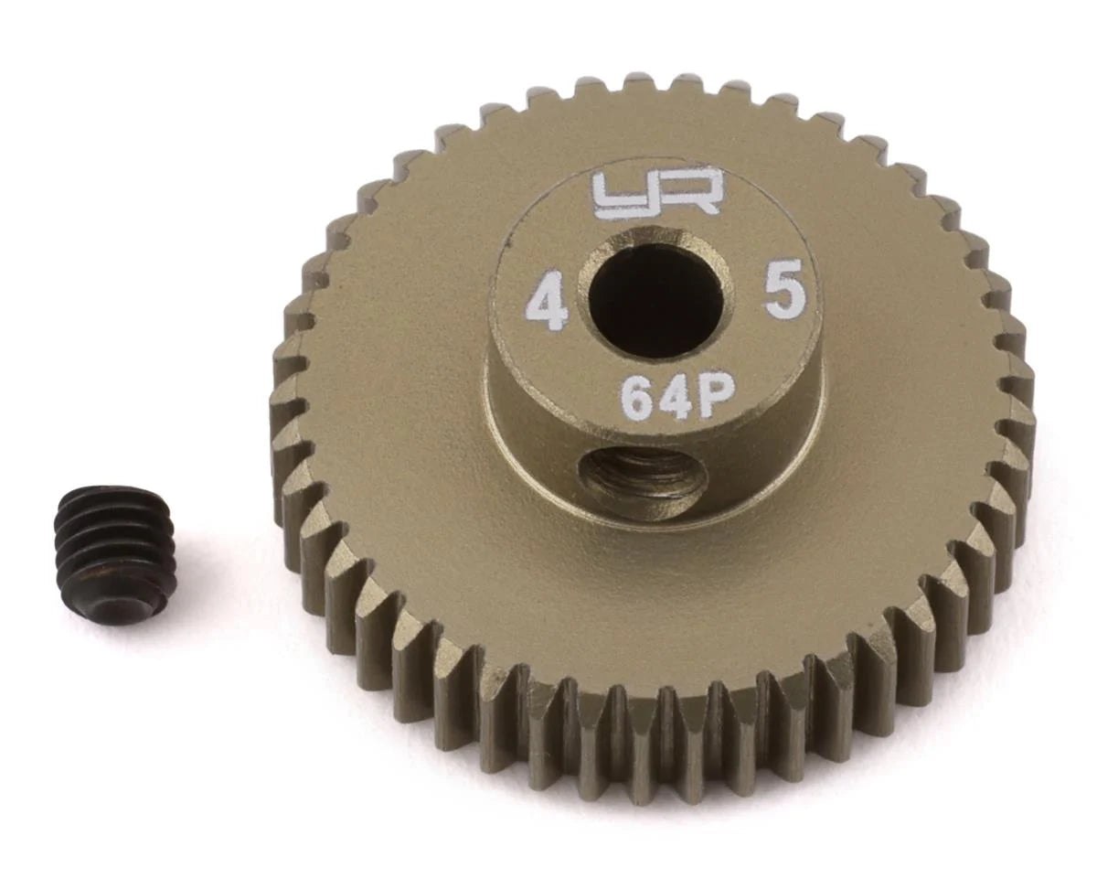 YEAH RACING MG-64045 64P Hard Coated Aluminum Pinion Gear (45T)