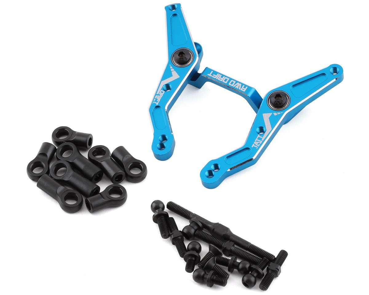 YEAH RACING TATT-014BU Tamiya TT-02 RWD Aluminum Steering Rack (Blue)