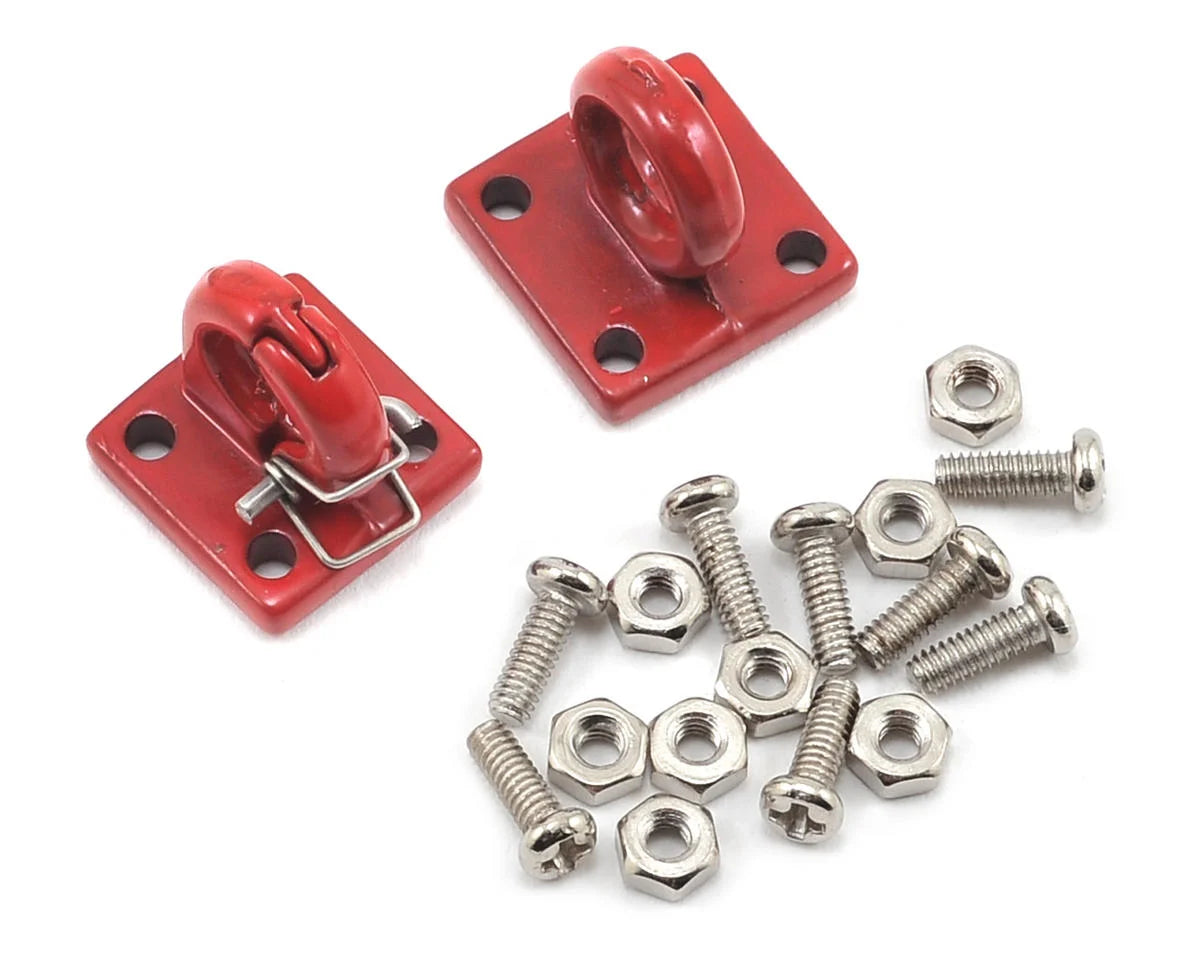 YEAH RACING YA-0462RD Four Bolt Tow Ring (Red) (2)
