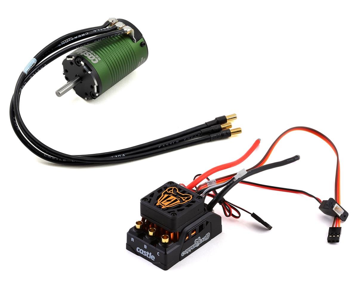 CASTLE 010-0166-10 Copperhead 10 Waterproof 1/10 Sensored Combo w/1410 3800Kv SCT Edition