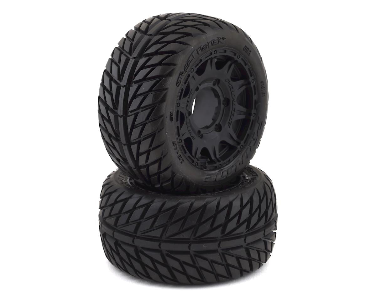 PROLINE 10161-10 Street Fighter LP 2.8 Tires w/Raid Rear Wheels Black M2 w/12mm Removable Hex
