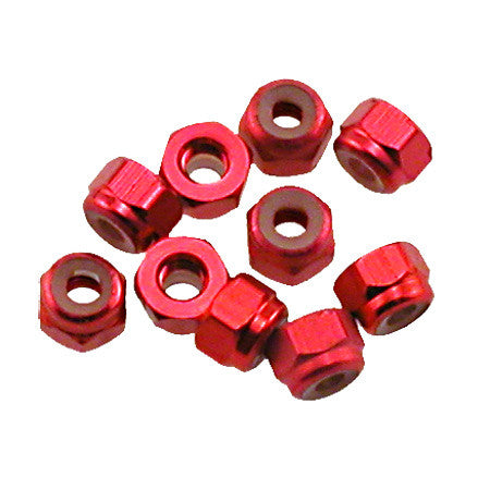 OFNA 10362 3mm Nylon Lock Nuts Red *DISC*