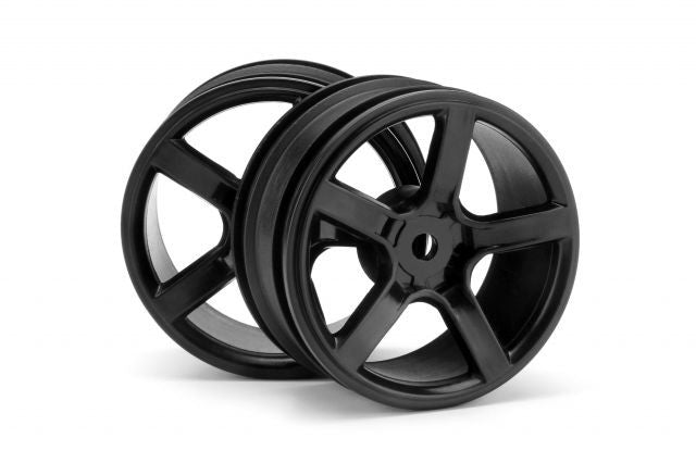 HPI 105123 Five Axis R5-F 0mm Offset Wheel Black *DISC*