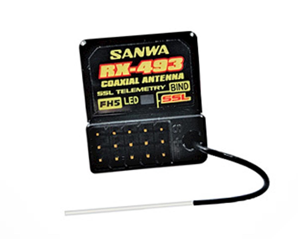 SANWA 107A41372A RX-493 M17 2.4GHz 4-Channel FHSS5 SRX/SSL Receiver