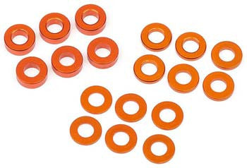 HB RACING 112797 Washer Set 3x6mm .5mm/1mm/2mm Orange D413