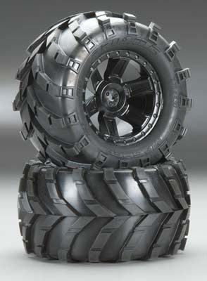 PROLINE 1192-13 Masher 2.8 All Terrain Tires Mounted Black Wheels *DISC*