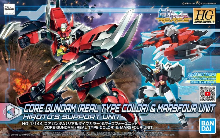BANDAI 5058301 HG Core Gundam 1/144 Model Kit, Real Type Color & Marsfour Unit