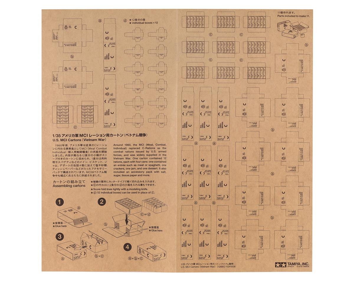 TAMIYA 12685 Vietnam War U.S. MCI Cartons 1/35 Model Kit