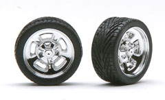 PEGASUS 1277 1/24 "Hella's" Rims W/Tires Chrome