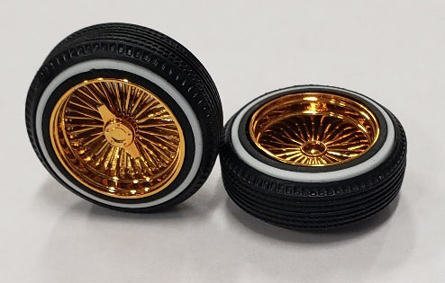 PEGASUS 1314 1/24 "DZ'S" STYLE Gold Shallow rims & tires