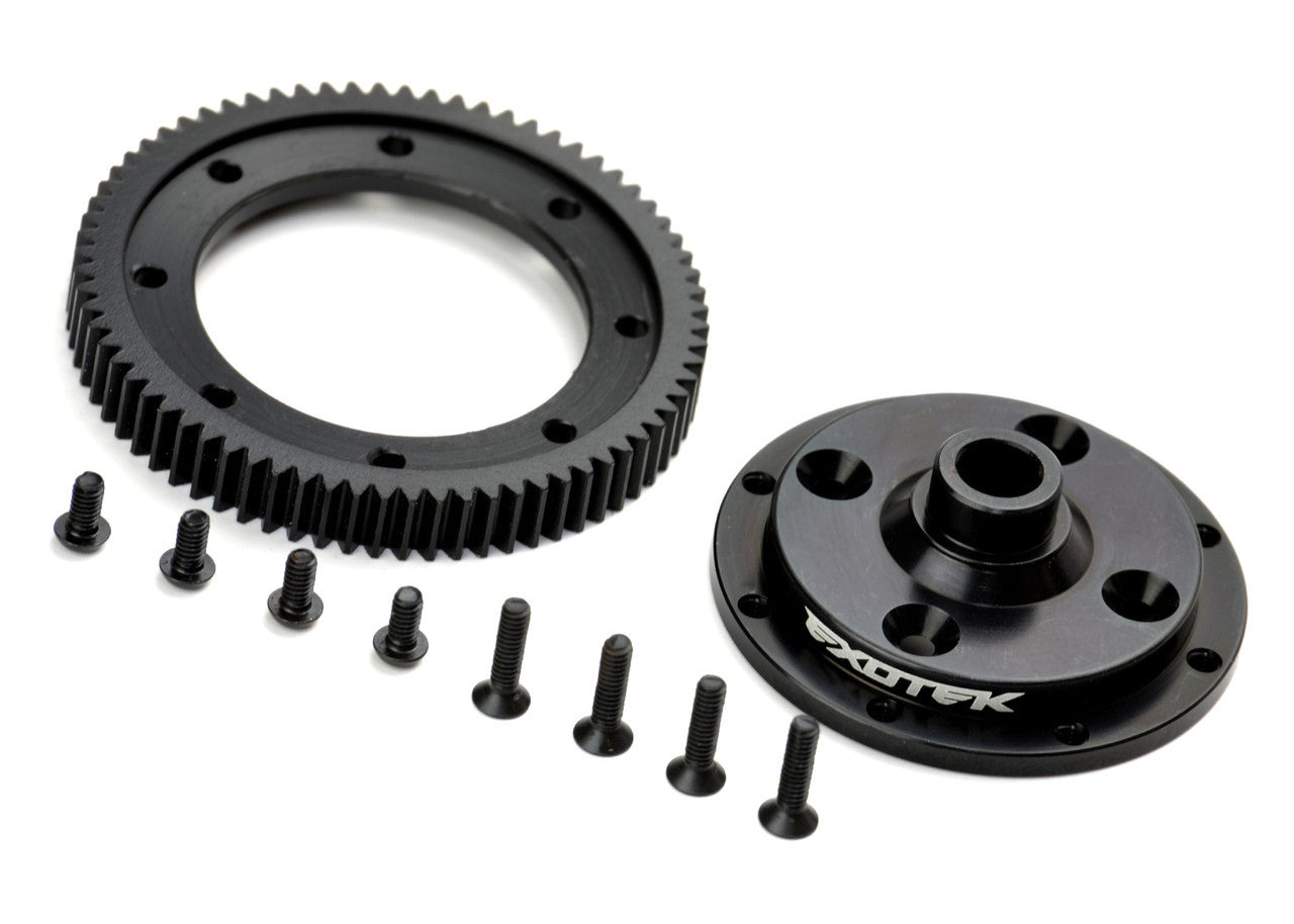 EXOTEK 1497 D413 Machined 72 Spur Gear and Mounting Plate EXO1497