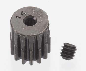 ROBINSON RACING 1814 Mini Pinion 2mm Hard Blackened Steel .5 Mod 14T