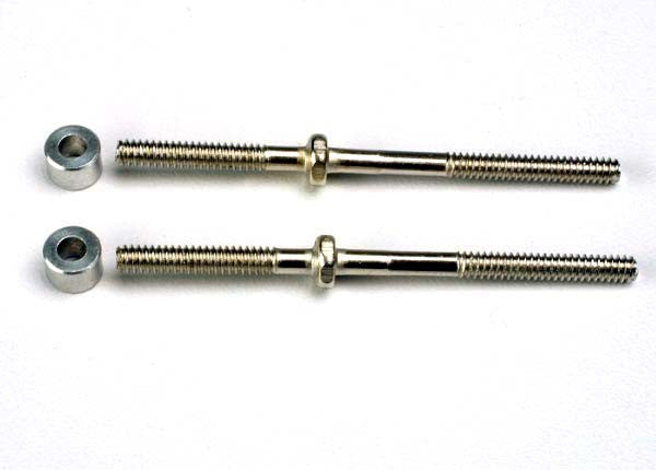 TRAXXAS 1937 Truck Turnbuckles 54mm (2)/ 3x6x4mm aluminum spacers (rear camber links): STAMPEDE 2WD