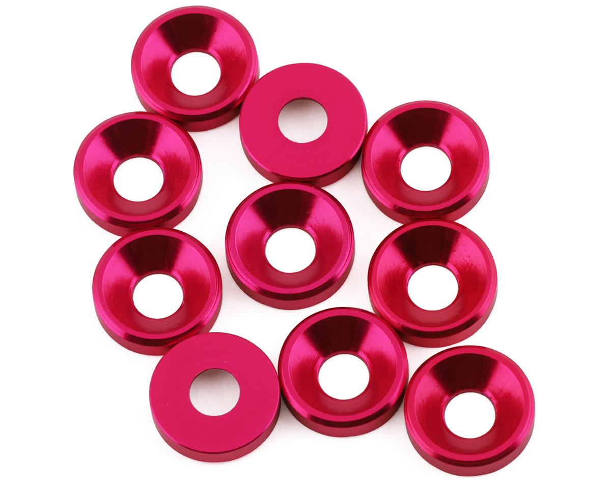1 UP 80349 3mm Countersunk Washers Hot Pink (10)