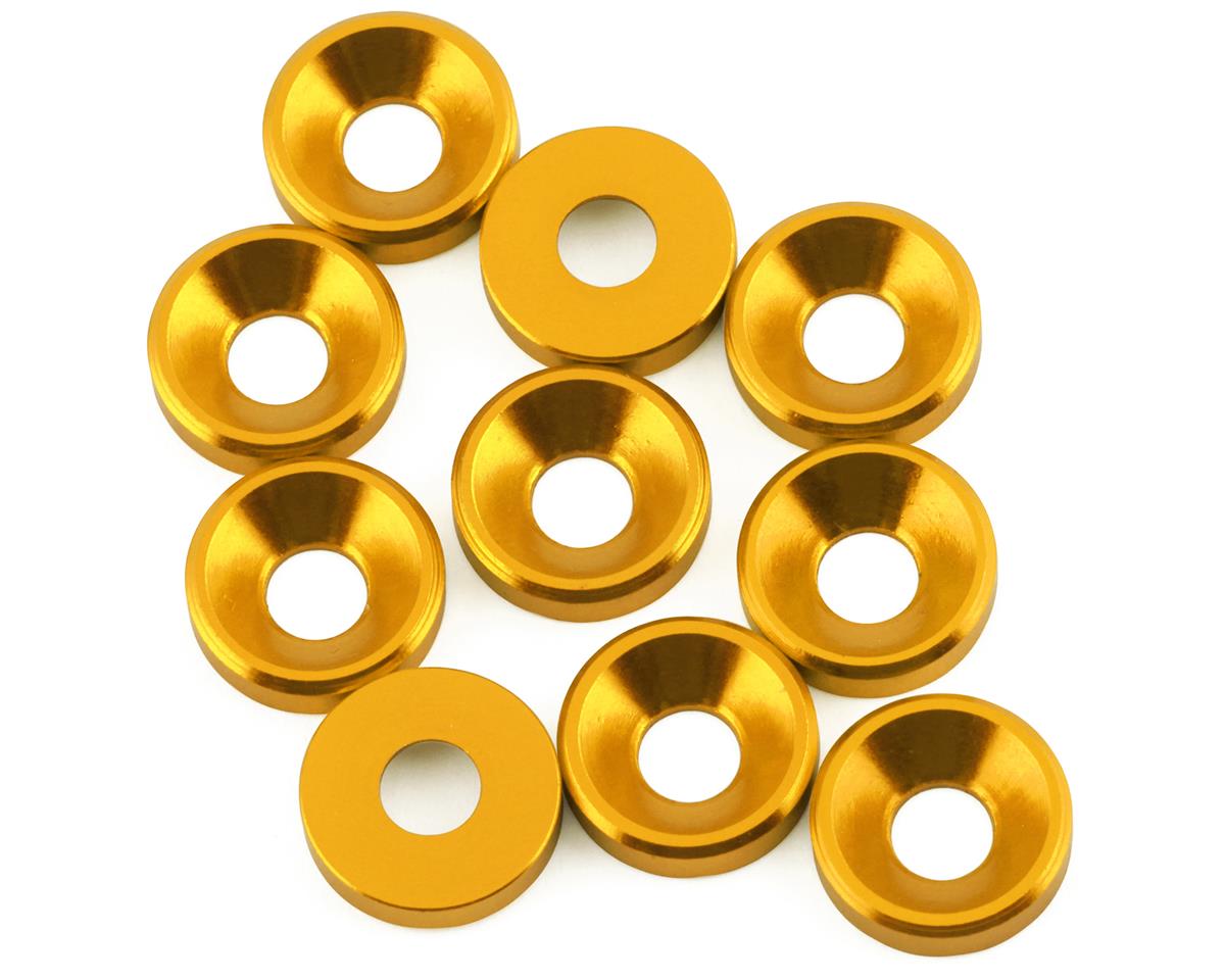 1 UP 80369 3mm Countersunk Washers Gold (10)