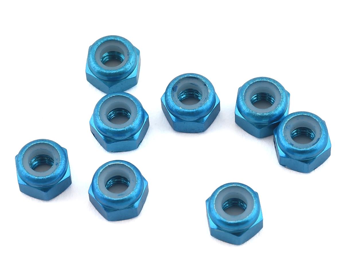 1 UP 80515 3mm Aluminum Locknuts Blue