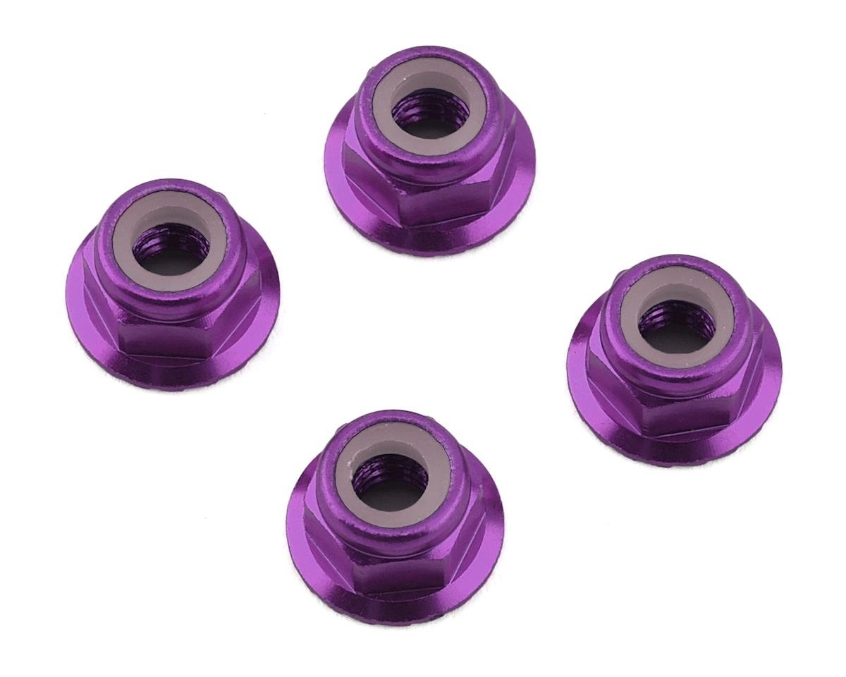 1 UP 80522 4mm Serrated Aluminum Locknuts Purple