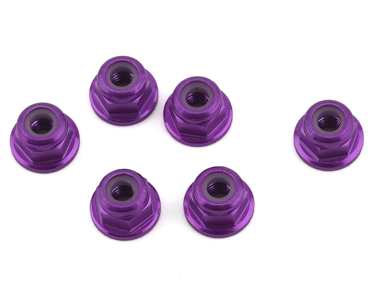 1 UP 80524 3mm Aluminum Flanged Locknuts Purple