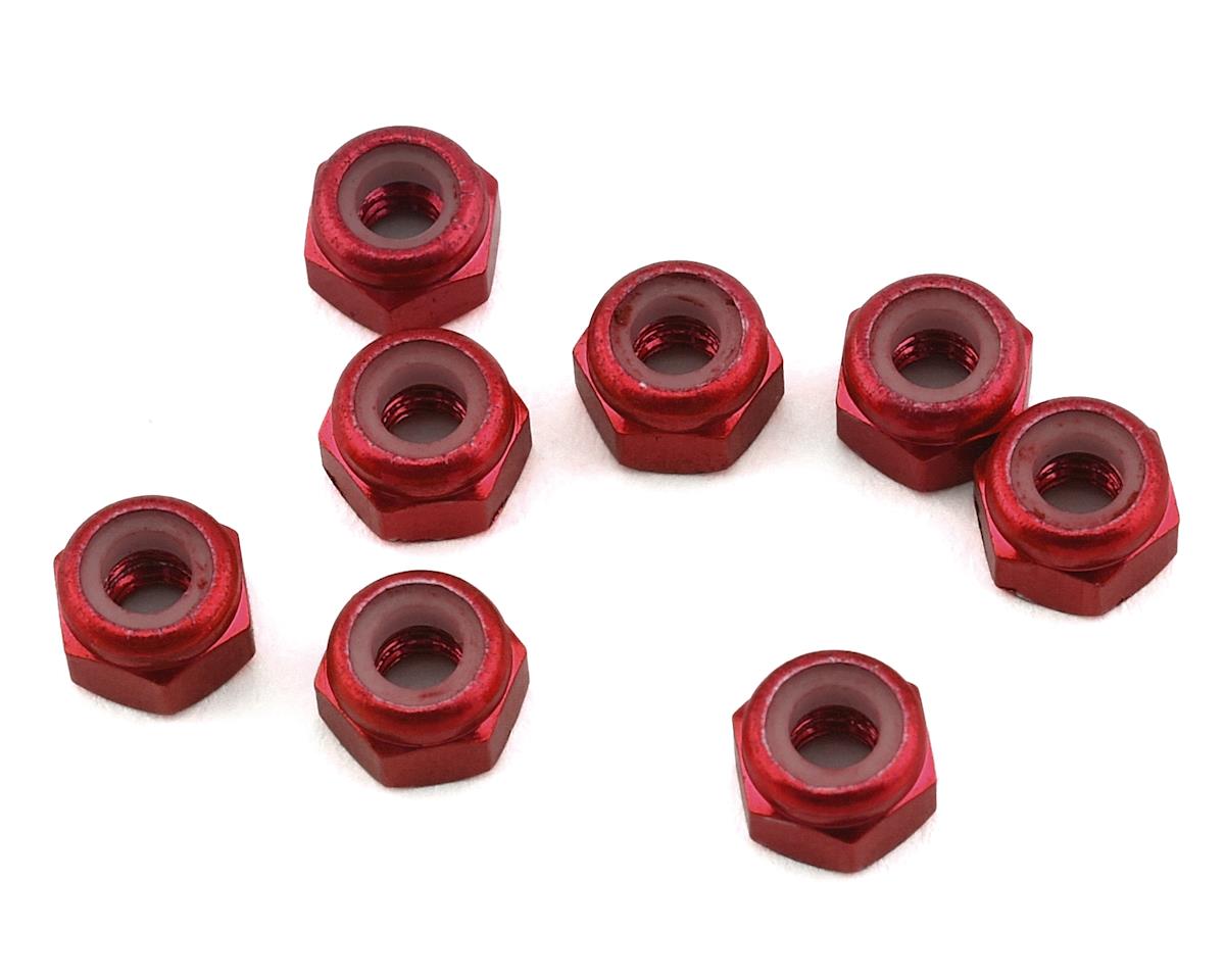 1 UP 80535 3mm Aluminum Locknuts Red