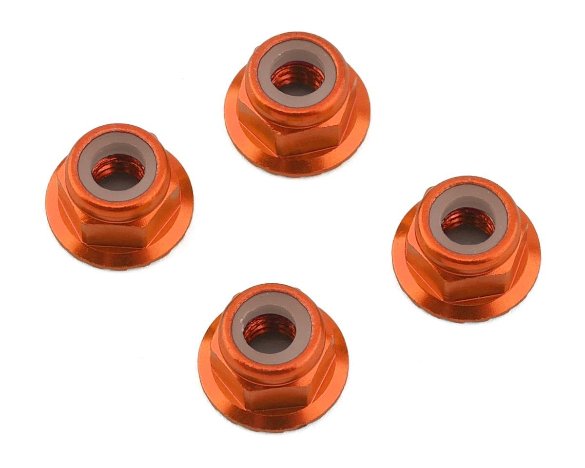 1 UP 80552 4mm Serrated Aluminum Locknuts Orange
