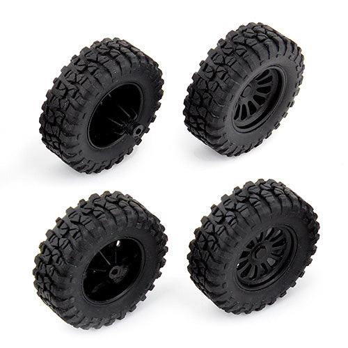 ASSOCIATED 21431 MT28 Front and Rear Wheels and Tires, mounted