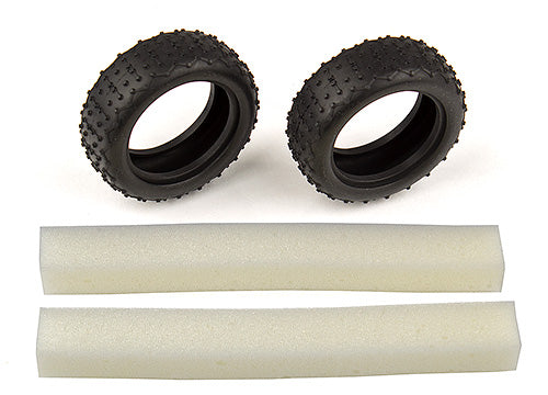 ASSOCIATED 21547 Narrow Mini Pin Tires, with inserts:14B,14T
